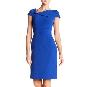 Tahari ASL “Kathy” dress w/ Asymmetrical Collar